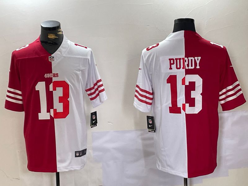 Men San Francisco 49ers 13 Purdy Red White Nike 2024 Limited NFL Jersey style 1008